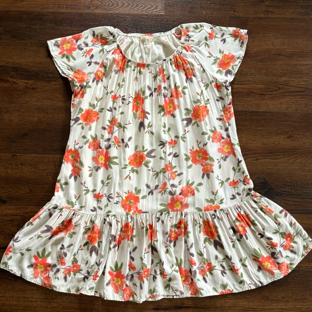 Matilda Jane Enchanted Garden Parker Floral Scoop Neck Dress  SZ L
